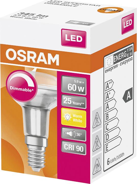 Actual product image Osram Superstar R50 (E14, 5.90 W, 345 lm, 1 x, G)
