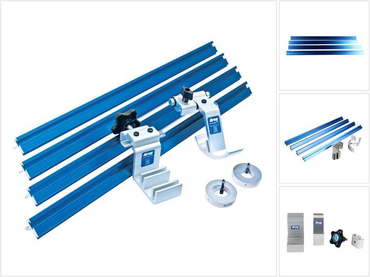Produktbild Kreg Trak & Stop System Schienen Set mit Anschlägen metrisch 8-tlg. ( KMS8000M )