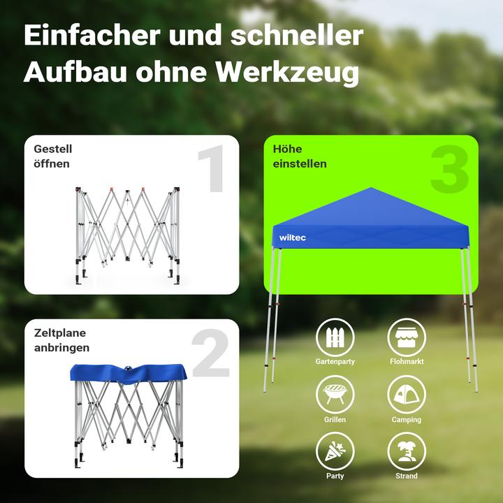 Produktbild Wiltec Faltpavillon (250 cm, 250 cm)