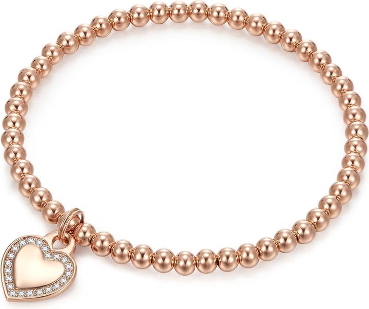 Produktbild Lulu & Jane Damen Herz Messing Zirkonia roségold - 29713 (18 cm, Messing)