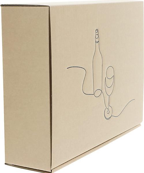 Image du produit kaiserkraft Boîte cadeau pour bouteilles Wine Line, lot de 25, pour 3 bouteilles, L x l (3 x)