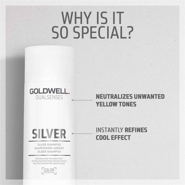 Actual product image Goldwell Dualsenses Silver Shampoo (250 ml, Liquid shampoo)