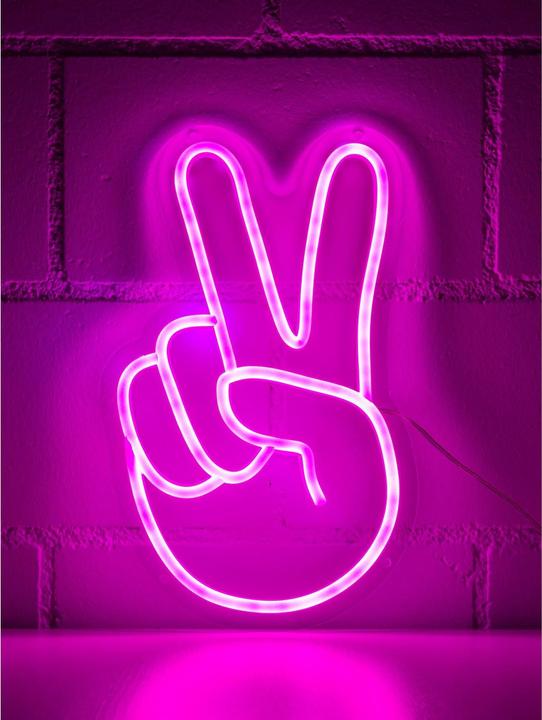 Actual product image Vegas Lights LED decorative light neon sign Peace 30 x 18 cm