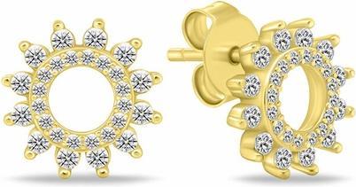 Produktbild Brilio Silver - Silver sun earrings with zircons EA1059W