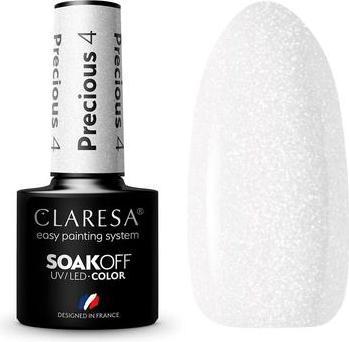 Immagine prodotto Claresa Smalto per unghie ibrido PRECIOUS PS4 Glossy White 5g (Lucido, Smalto)