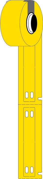 Image du produit Brady M6-10x60-7598-YL, Étiquette de câble, polyester, jaune, brillant, 10.00 x 60.00 mm, non adhésive