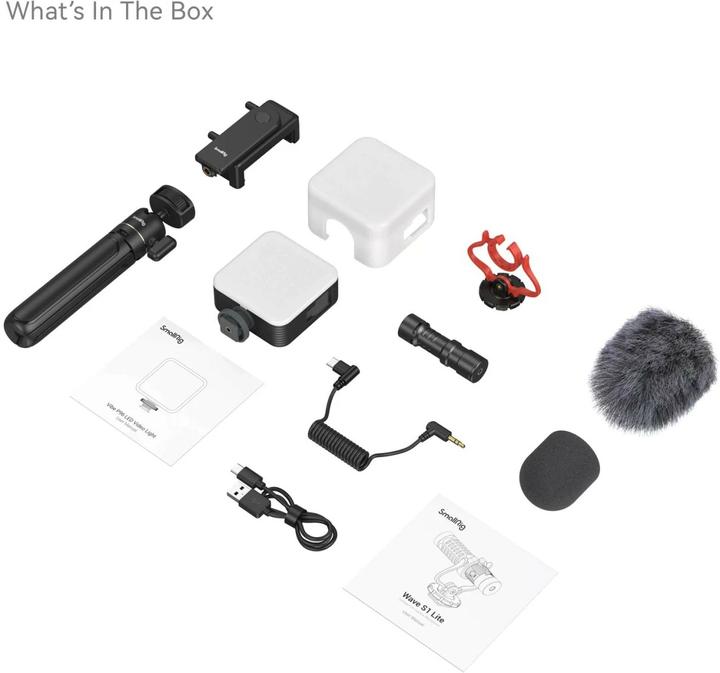 Immagine prodotto SmallRig Treppiede Smartphone Vlog Kit VK-50 (Metallo, Materiale sintetico)