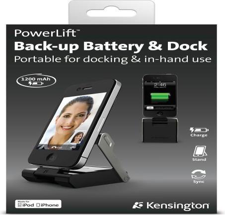 Actual product image Kensington PowerLift 1200mAh 30 Pin (1200 mAh, 4.44 Wh)