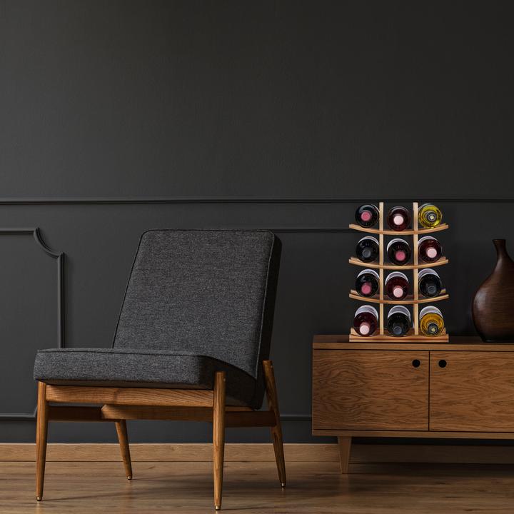Image du produit Relaxdays Etagère à vins pour 12 bouteilles (30 x 16 x 42,5 cm, 12 Fl.)