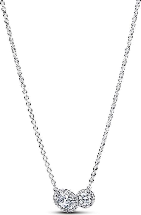 Pandora Embracing Halo Necklace (Sterling Silber 925)