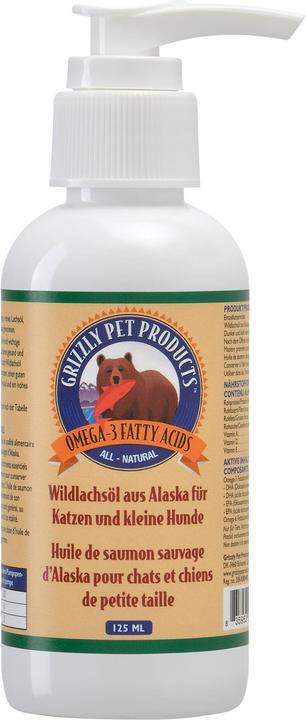 Actual product image Grizzly Wild salmon oil for cats 125ml (Adult, 1 pcs., 125 g)