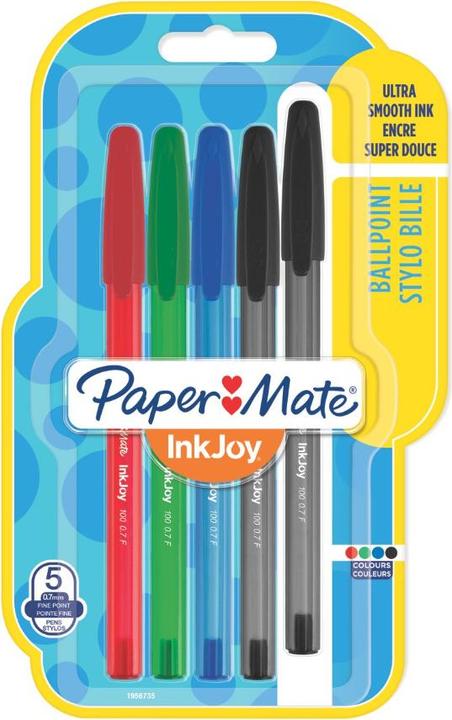 Produktbild Paper Mate Kugelschreiber InkJoy 100 Kappe 5er M (5 x)