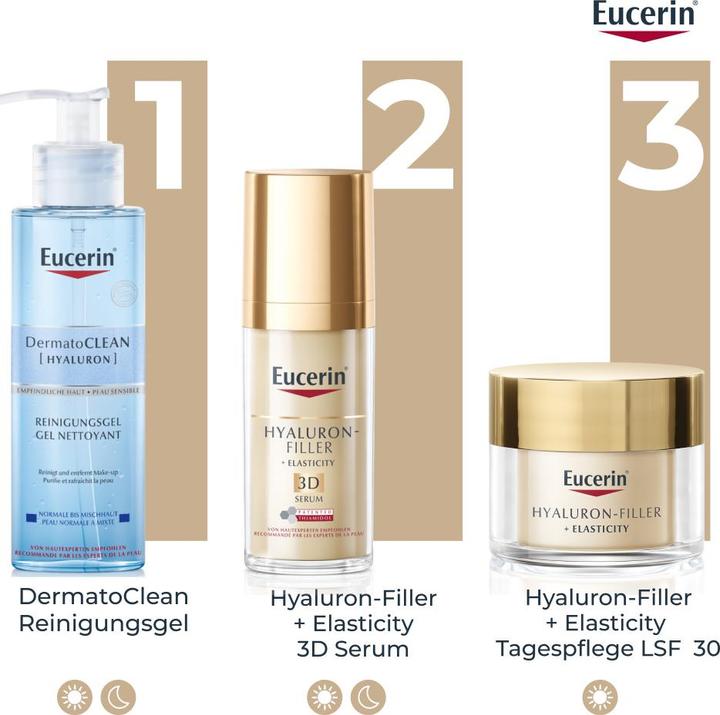 Actual product image Eucerin HYALURON-FILLER + ELASTICITY Day Care SPF 15 (50 ml, Day cream, SPF 15)