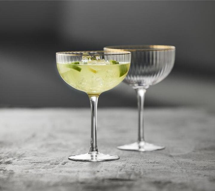 Actual product image Lyngby Glass - Palermo Cocktail glass 31 cl Gold 4 pc (3.15 dl, 4 x, Aperitif glasses)
