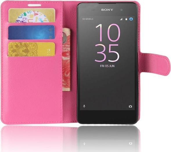 Actual product image MU Classic Litchi Leather Bookcover Series (Sony Xperia E5)
