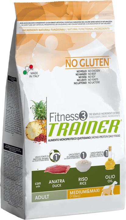 Produktbild Natural Trainer FITNESS 3 Adult Medium & Maxi Duck & Rice (Adult, 1 Stk., 12500 g)