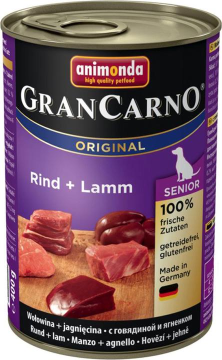 Actual product image animonda GranCarno SENIOR Beef & Lamb (Senior, 1 pcs., 400 g)