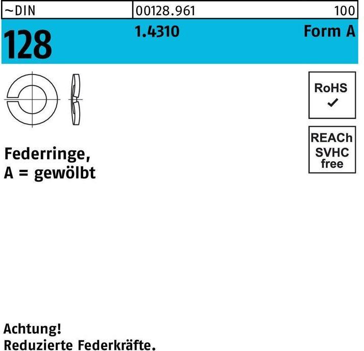 Produktbild Federring DIN 128 A 5 1.4310