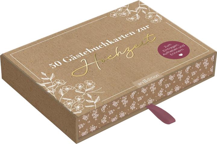 Produktbild 50 Gästebuchkarten zur Hochzeit (50 Stk.)