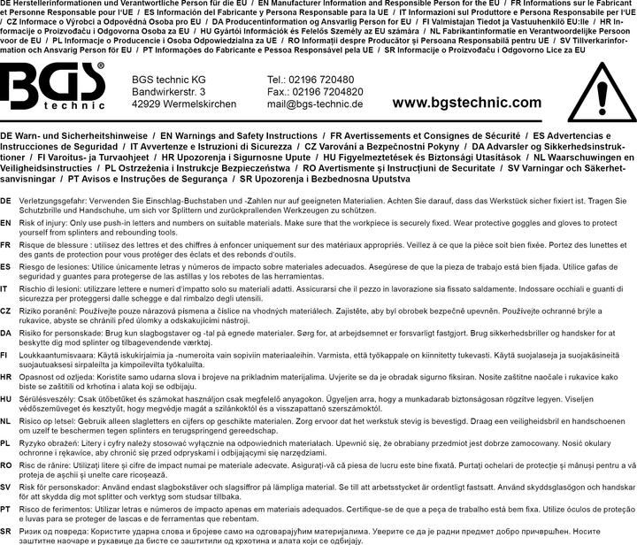 Image du produit BGS Chiffres d'abattage