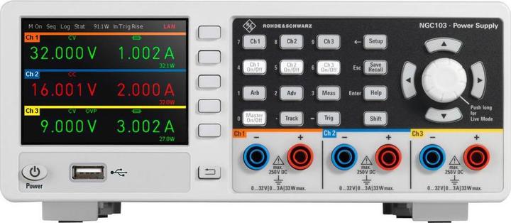 Rohde & Schwarz R&S®NGC103-G Labornetzgerät, einstellbar 32 V (max.) 3 A (max.)