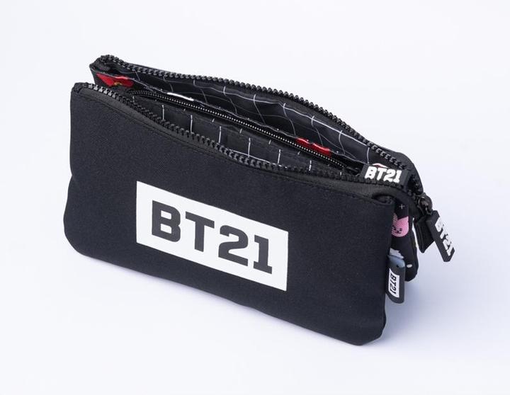 Actual product image Line Friends BT21 pencil case - Pencil case with compartments
