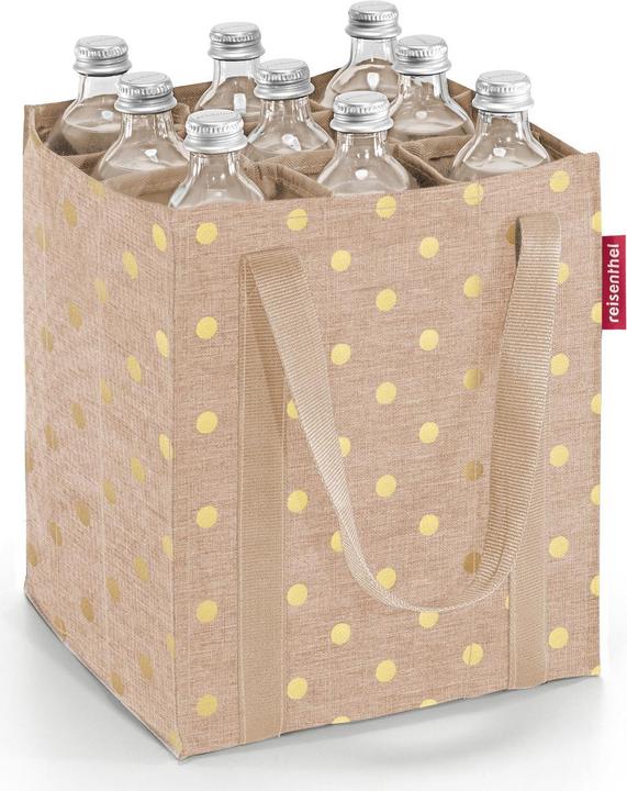 Actual product image reisenthel bottlebag metallic dots coffee