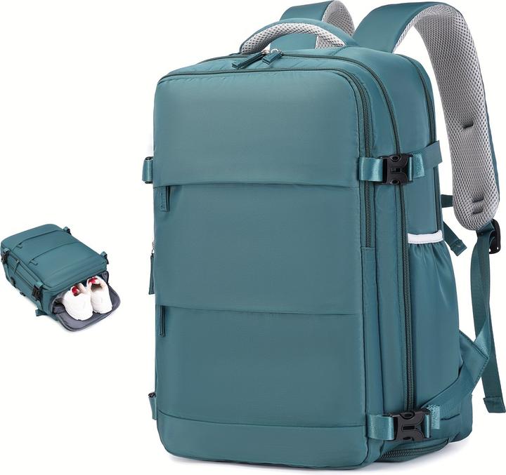 Image du produit PhoneLook Sac à dos de voyage pour avion avec compartiment ordinateur portable et chaussures et port USB clair