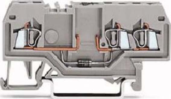 Image du produit Wago Borne de diode 4 mm pince de serrage Affectation : L Gris 279-673/281-411 100 pcs (279-673/281-411)