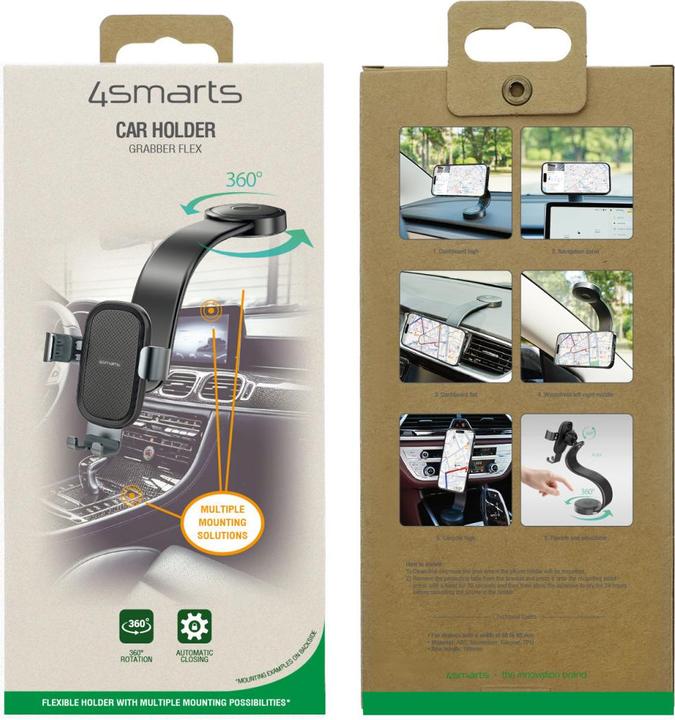 Produktbild 4smarts Halterung Grabber Flex grau / schwarz