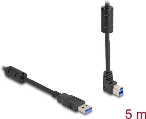 Produktbild Delock USB 5 Gbps Kabel Typ-A Stecker zu Typ-B Stecker 90° o (5 m, USB 3.2 Gen 1)