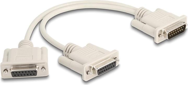 Productafbeelding Delock Adapter Y-kabel splitter D-Sub 15-polige stekker naar 2 x (Antennekabel)