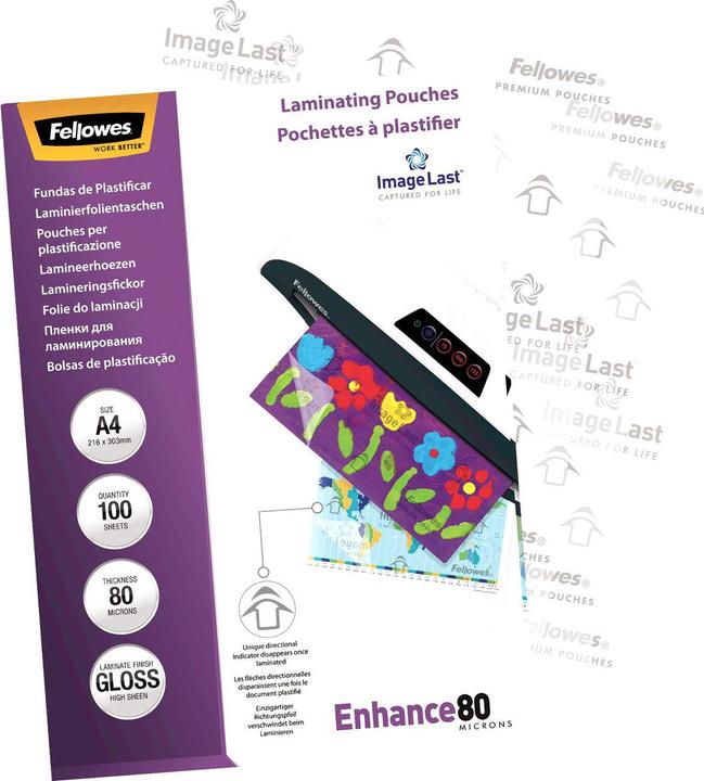 Actual product image Fellowes A4, 80 micron, self-adhesive (A4, 100 Piece, 80 µm)