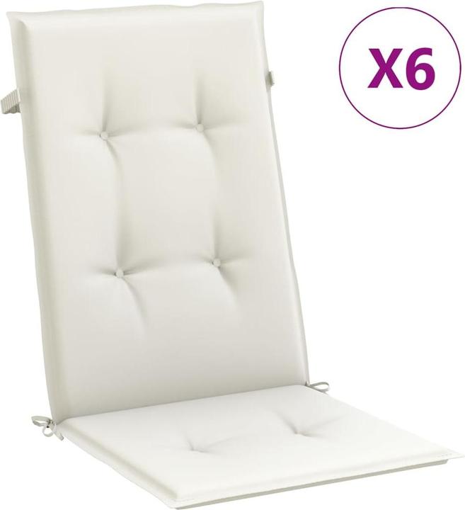 Produktbild VidaXL Hochlehner-Auflagen 6 Stk. Stoff (120 x 50 x 4 cm)