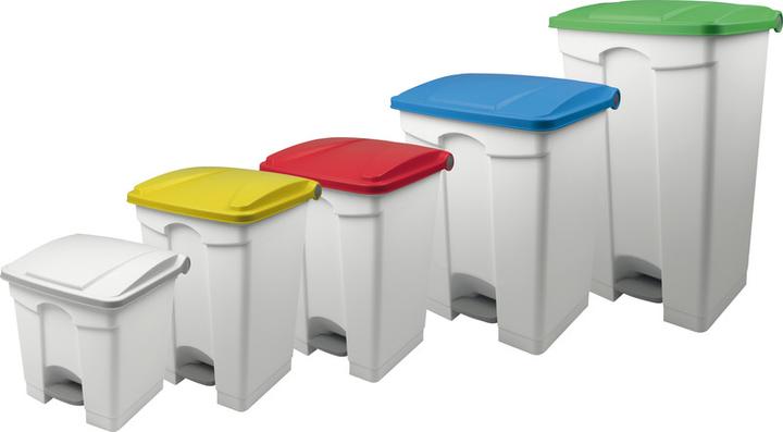 Actual product image Helit Wastepaper bin 18 l H331xØ315 mm with handle rim plastic light grey (18 l)