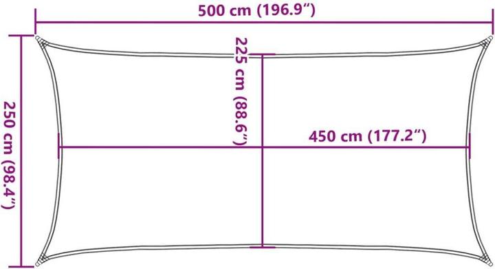 Actual product image VidaXL Sonnensegel (250 x 500 cm)