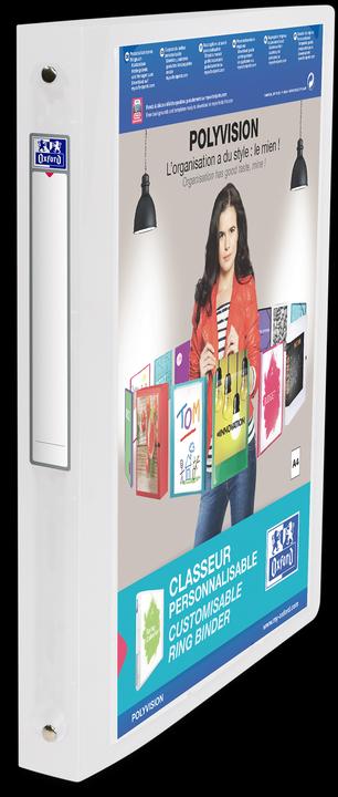 Actual product image Elba Oxford plastic ring binder polyvision DIN A4 4 ring mechanism 3 cm wide presentation folder ring-bu (A4, 30 mm, 1 Piece)