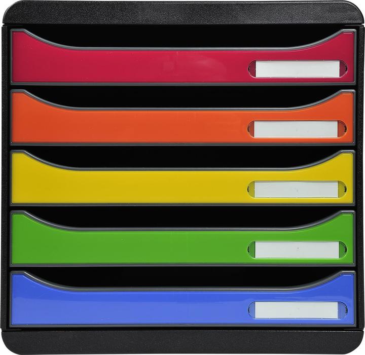 Produktbild Exacompta Schubladenbox BIG-BOX PLUS, Format A4+, 5 halboffene Schübe mit Auszugsstopp, Griffmulde & Et... (A4)