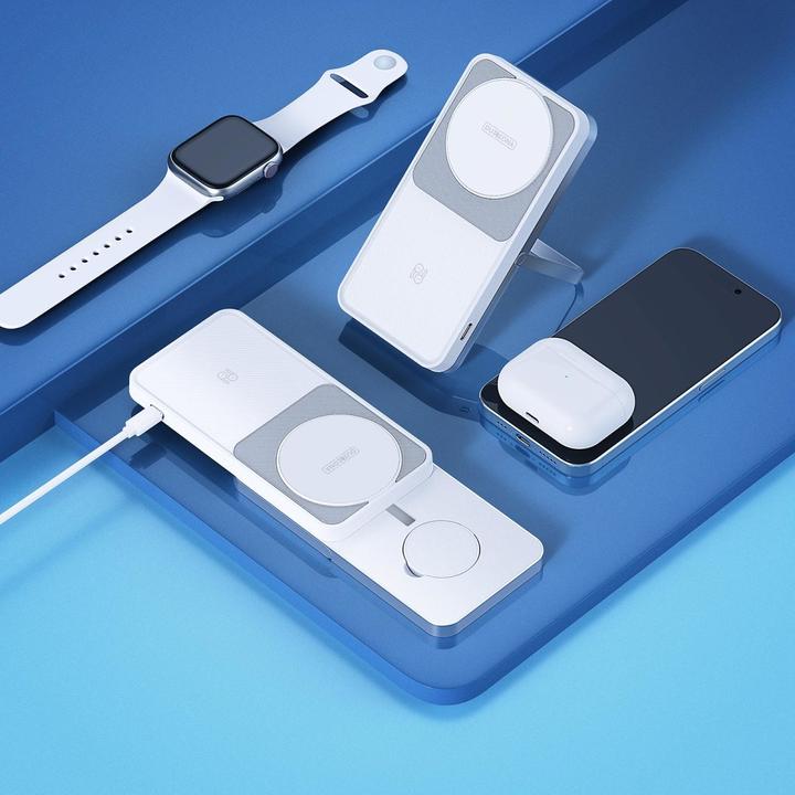 Image du produit Dux Ducis DUZZONA - W19 Chargeur sans fil 3 en 1 Slide - Blanc (15 W)