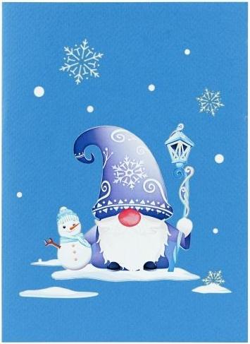Image du produit MU Classic Carte de Noël 3D pop-up Saluts Series - Gnome (1 pcs)