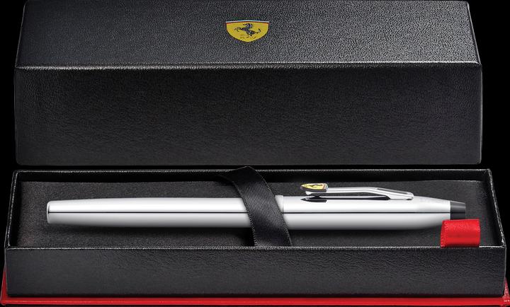 Actual product image Cross Fountain pen Century II Scuderia Ferrari chrome, M-nib, in gift box (Bright chrome)