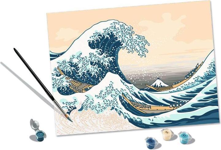 Actual product image Ravensburger Painting by Numbers The Great Wave (Hokusai)