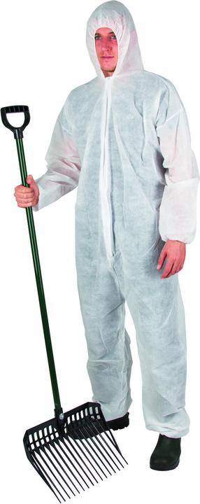 Actual product image Kerbl PP disposable overall, white size M (M)