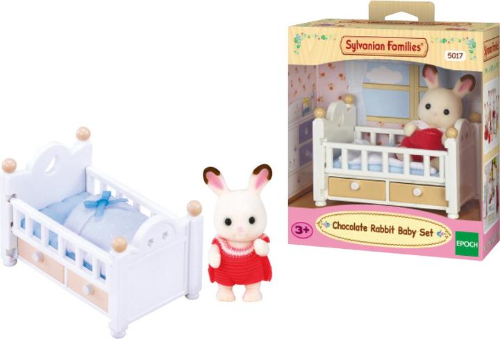 Actual product image Sylvanian Families Chocolate bunny baby with cot