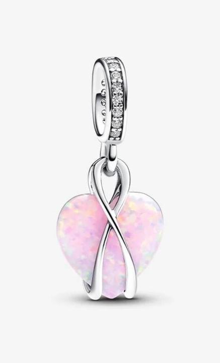 Produktbild Pandora HÃ¤nger Mama Opalisierendes Herz (Synthetischer Opal, Zirkonia, Sterlingsilber)