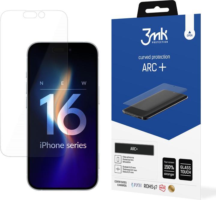 Actual product image 3MK Folia ARC+ iPhone 16 Pro Folia Fullscreen (1 Piece, Apple iPhone 16 Pro)