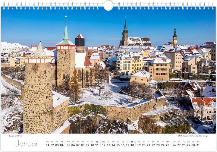 Image du produit Kalender Sachsen von oben 2026 - Luftaufnahmen (45 x 30 cm, Allemand)