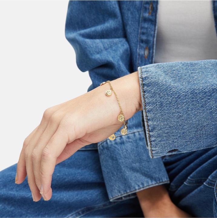 Immagine prodotto Tamaris Bracciale trendy placcato oro con ciondoli Coins TJ-0451-B-21 (21 cm, Acciaio inossidabile)