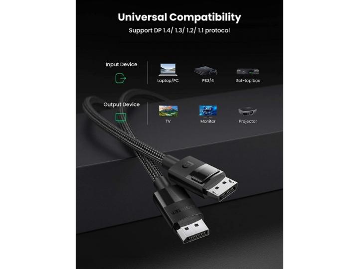 Produktbild Ugreen Display Port 1.4 Nylon 8K 4K 2K 1080p (1.50 m, DisplayPort)