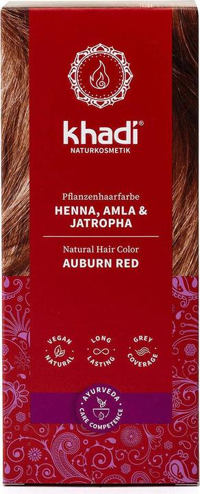 Image du produit Khadi Couleur de cheveux aux herbes Henné, Amla & Jatropha (Rouge)